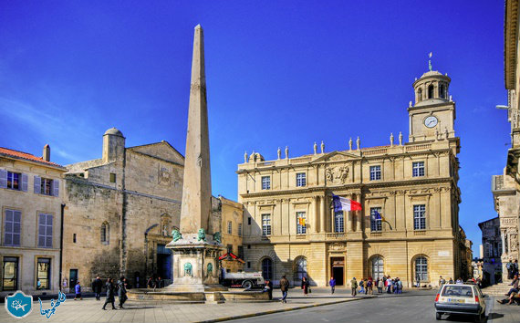 Monument obelisk in the French city of Arles