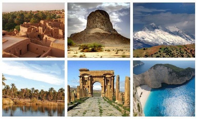 بطاقة فنية عن تنوع السياحة في الجزائر
