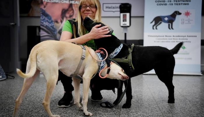 لن تغادر مطار هلسنكي إذا كنت مصابا بـ”كورونا”.. احذر الكلاب