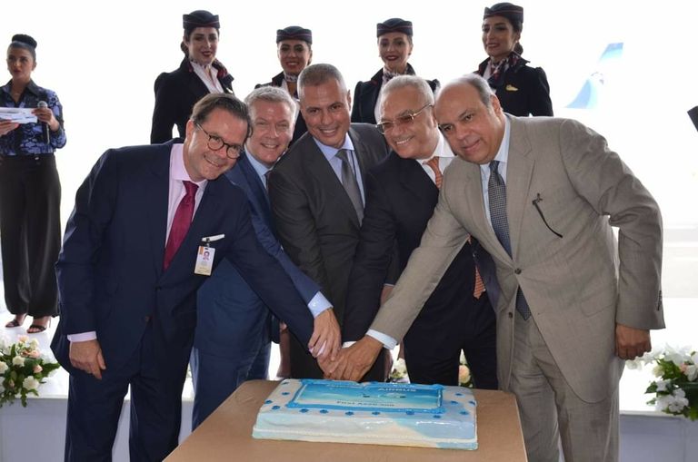 مصر للطيران تحتفل باستلام طائرة إيرباص A220-300