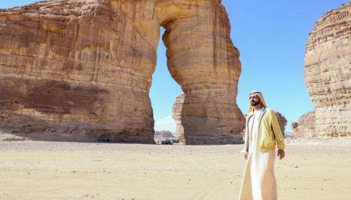 محمد بن راشد يزور مدائن صالح التاريخية في السعودية